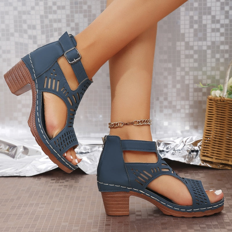 👡 Nyitott orrú szandálok közepesen nyitott sarokkal💖