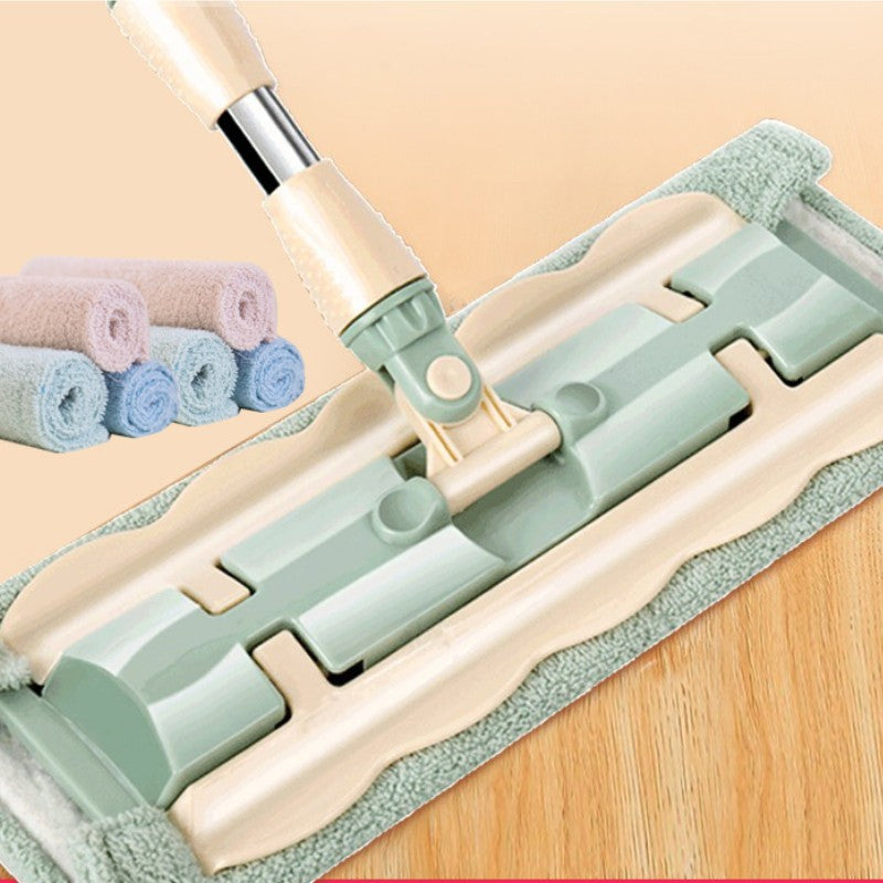 Голям плосък моп с пръчка от неръждаема стомана