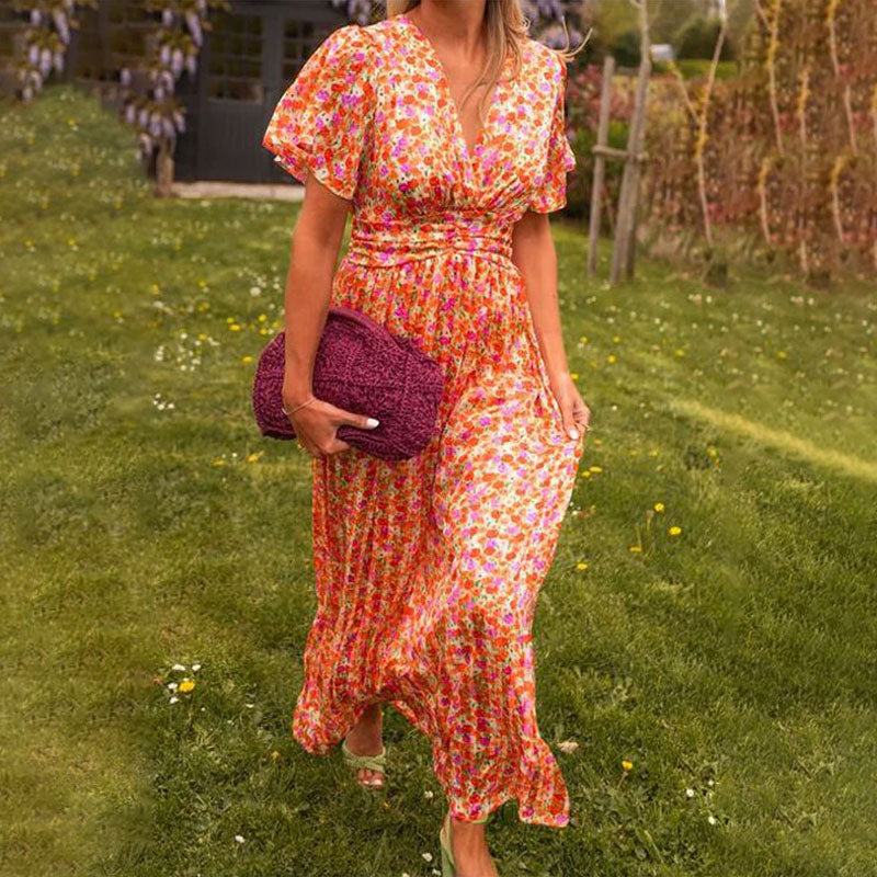 🎉【S-3XL】💃 Сладки винтидж рокли с флорален принт за жени🌹