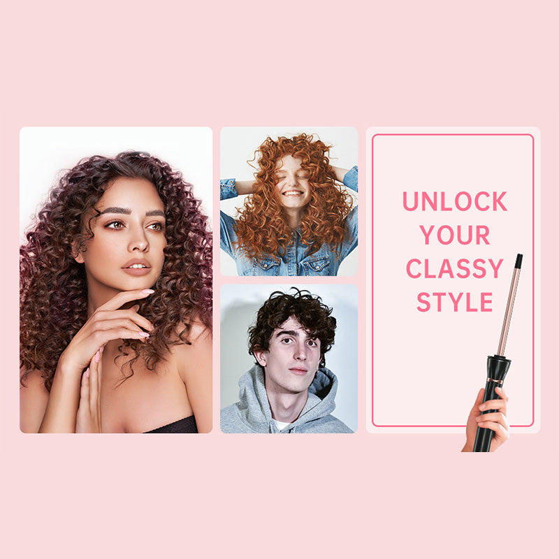 Ултра тънка маша за коса с диаметър 3/8 инча за фини, еластични къдрици, подобни на вълна