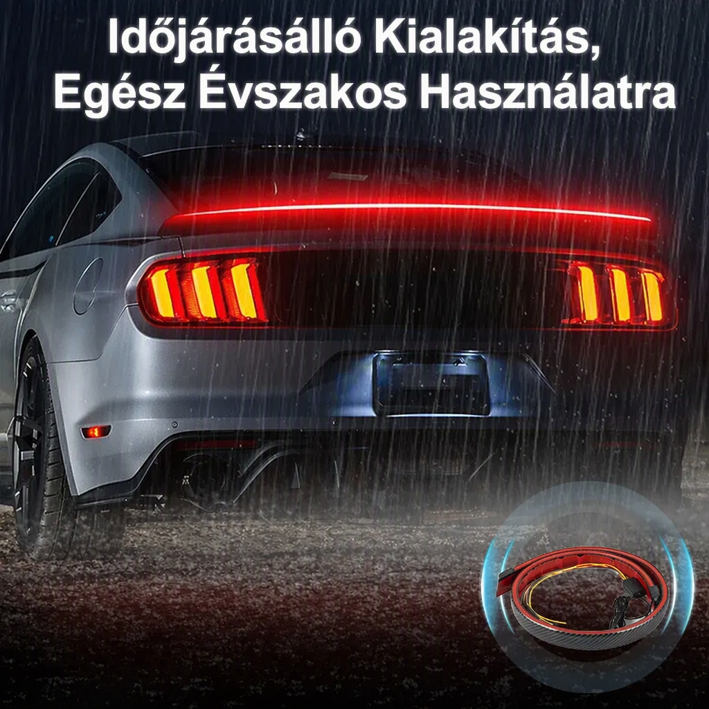 💡 Többfunkciós LED-es hátsó kapu fénysorompó – Biztonsági világítás, 12V, univerzális 🚗✨