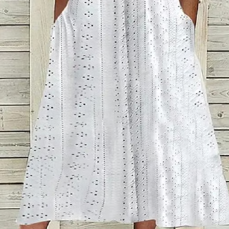 Елегантна дамска рокля с V-образно деколте