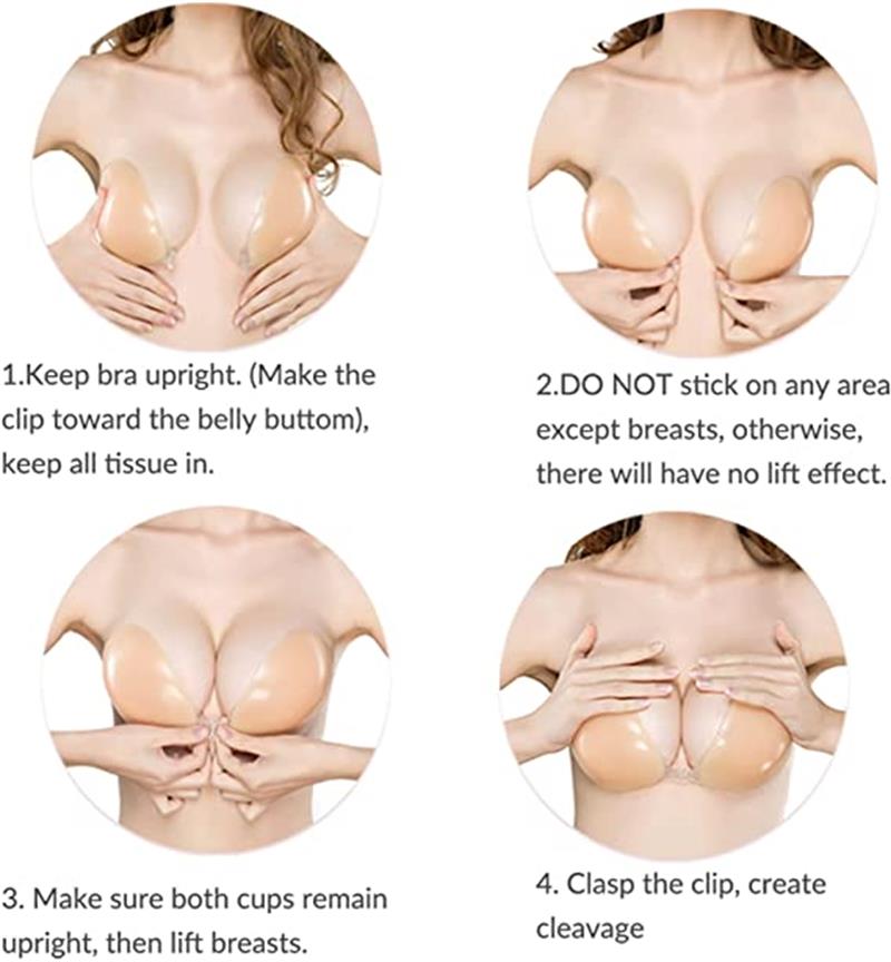 👙 Невидим самозалепващ се сутиен с повдигащ ефект