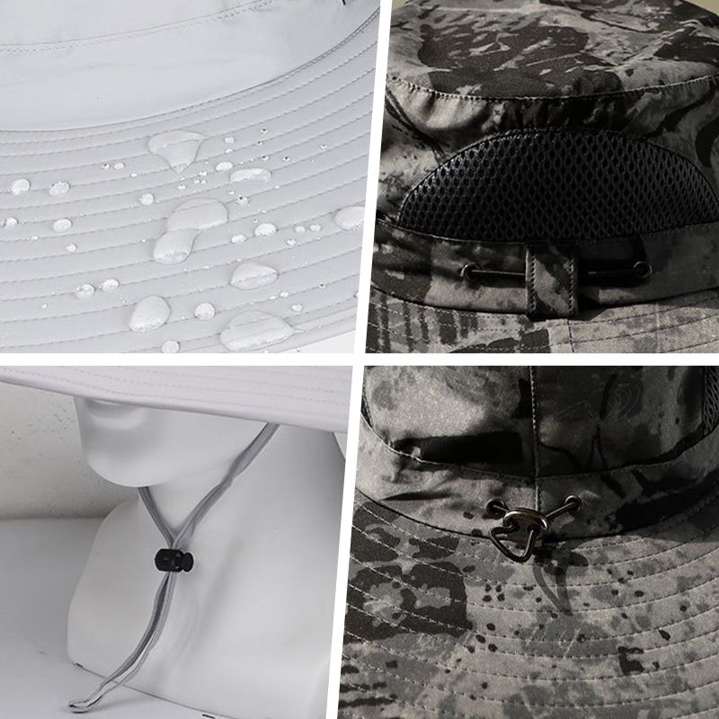 Мъжка риболовна шапка с 2 подвижни соларни вентилатора