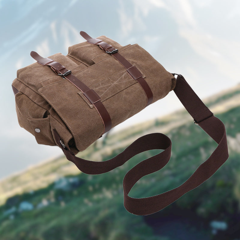 Мъжка платнена чанта за рамо с голям капацитет