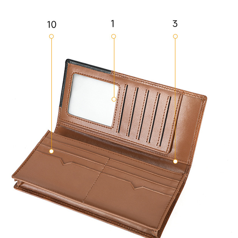 Дълъг мъжки винтидж портфейл