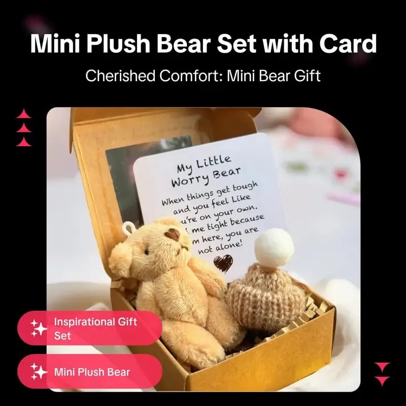 🔥🧸Kézzel készített mini plüssmackó dobozban