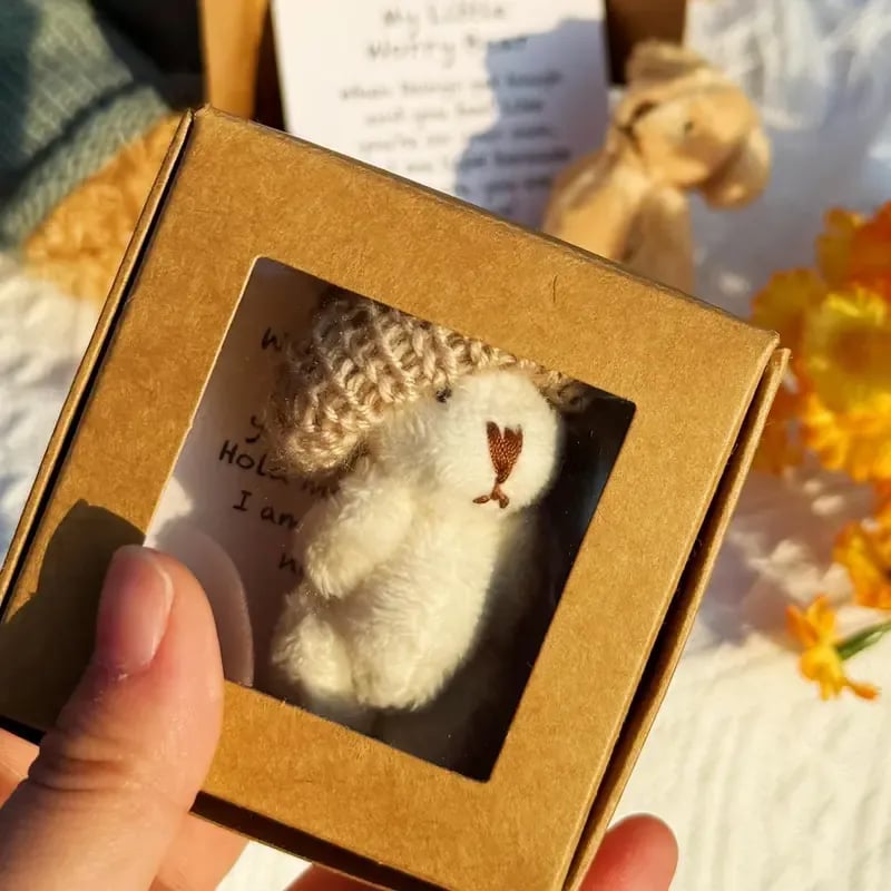 🔥🧸Kézzel készített mini plüssmackó dobozban