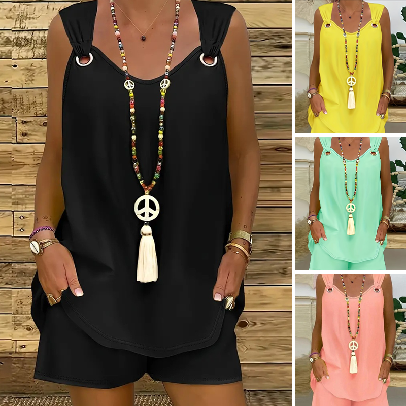 Комплект от 2 части - топ без ръкави и шорти