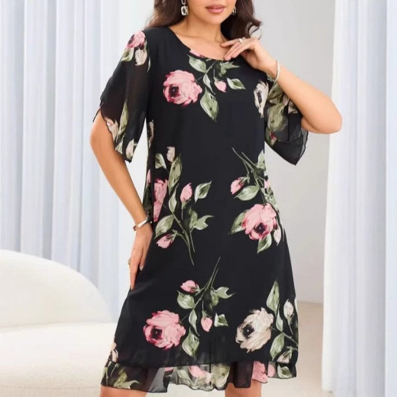 Дамска рокля с флорален принт