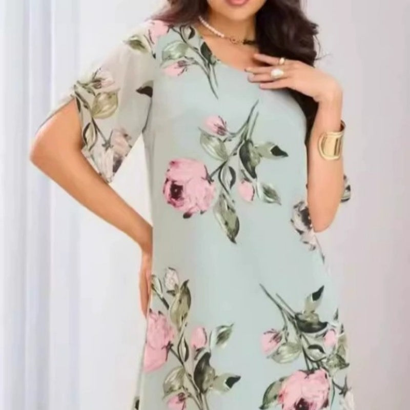 Дамска рокля с флорален принт