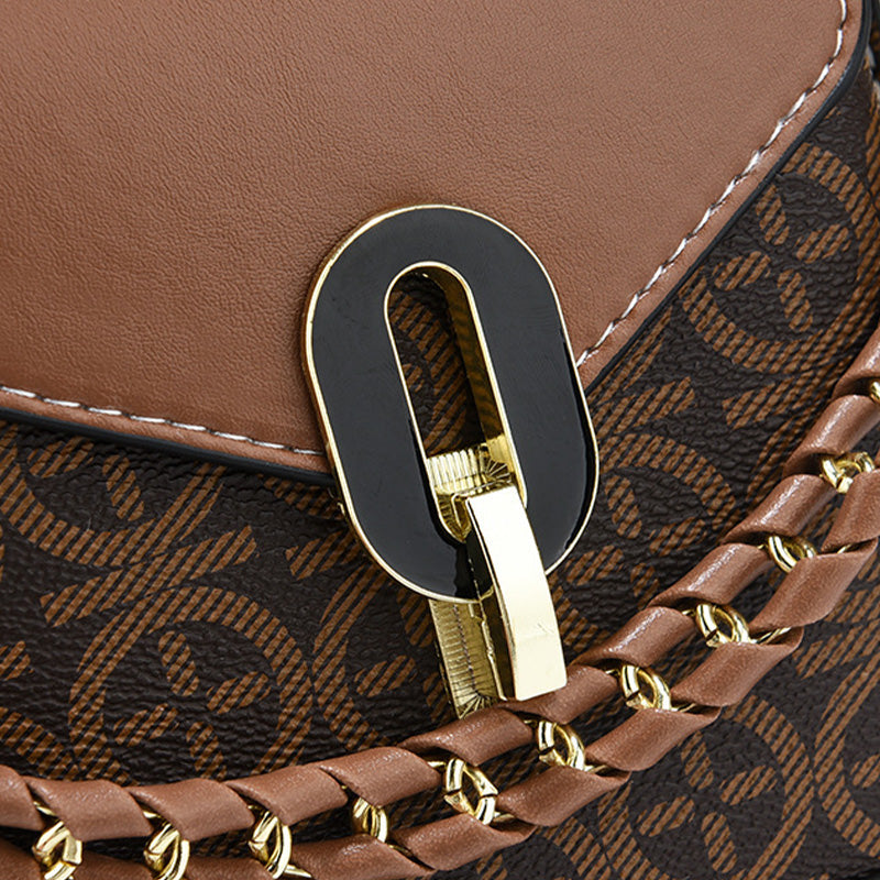 Дамска модна кожена чанта през рамо