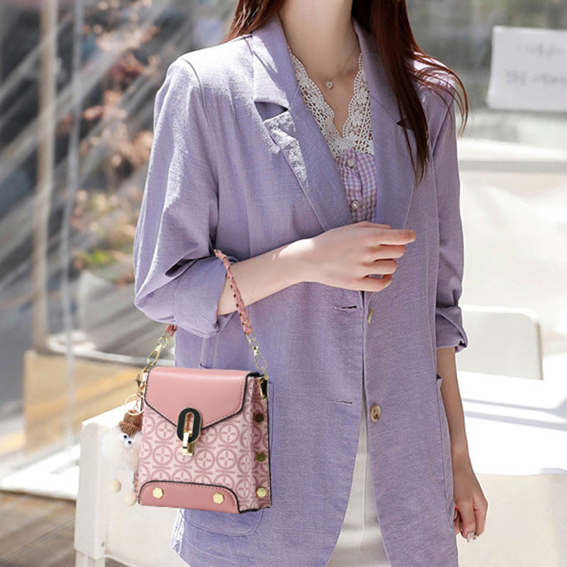 Дамска модна кожена чанта през рамо