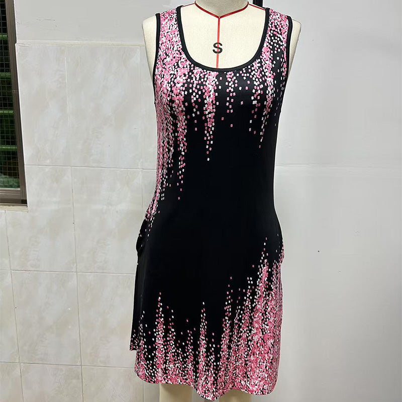 ✨Модерна дамска рокля без ръкави с щампа🦋