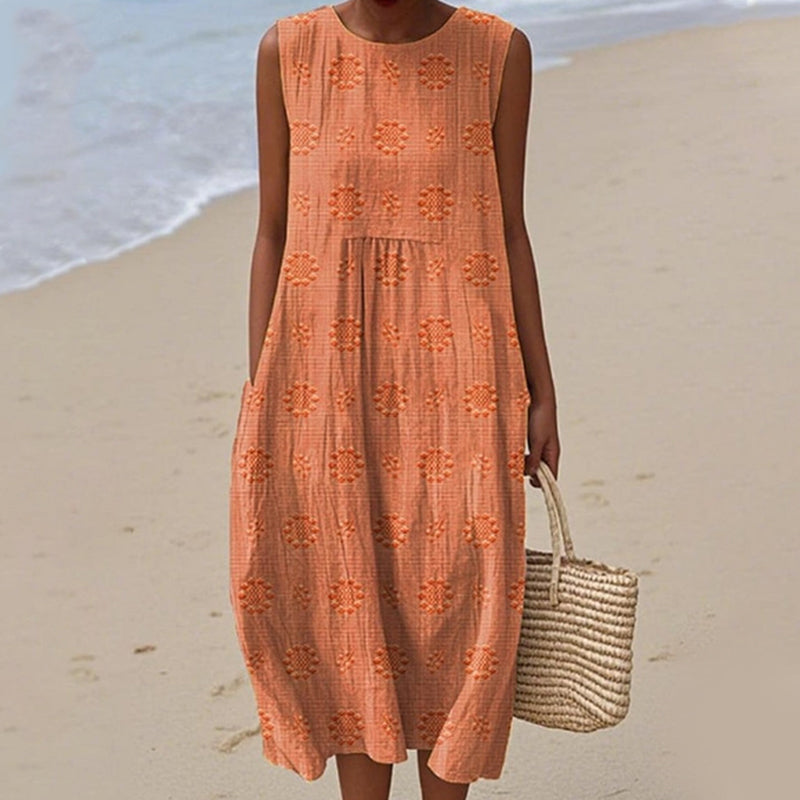 Дамска ежедневна рокля без ръкави