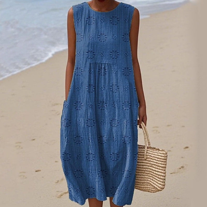 Дамска ежедневна рокля без ръкави