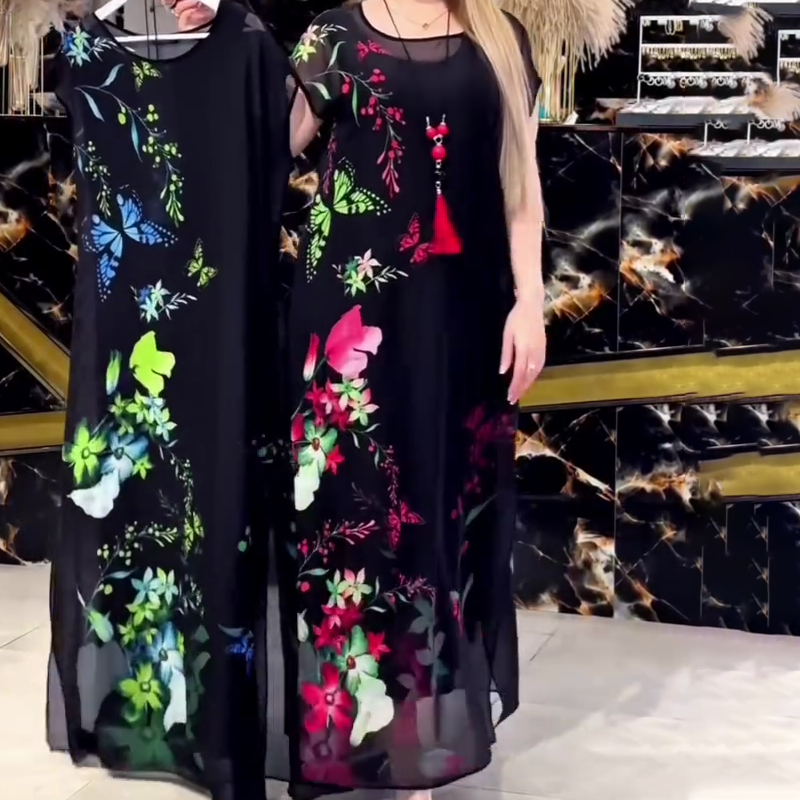 👗Елегантни рокли от тюл с флорален принт за жени🌸