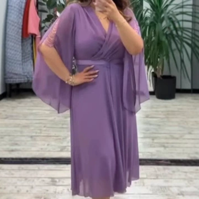 👗 Елегантна рокля с V-образно деколте за жени