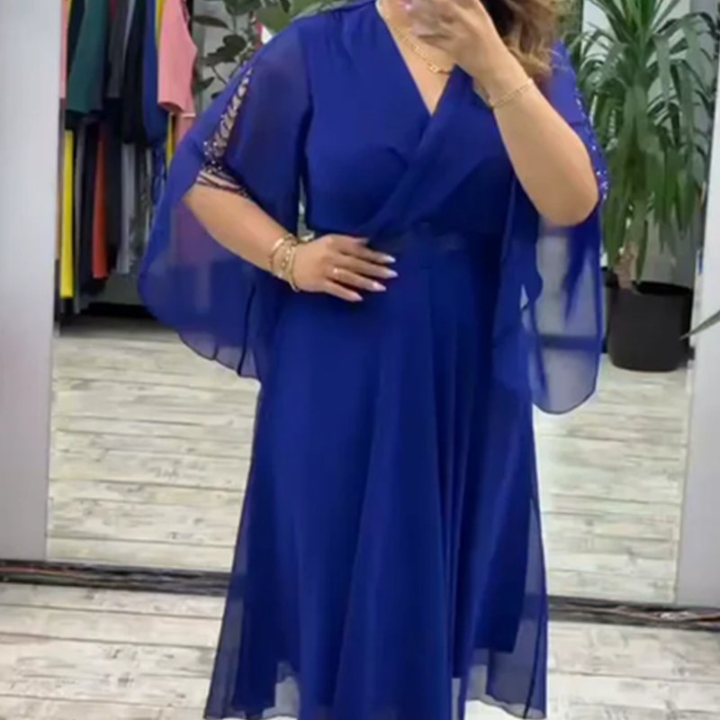 👗 Елегантна рокля с V-образно деколте за жени