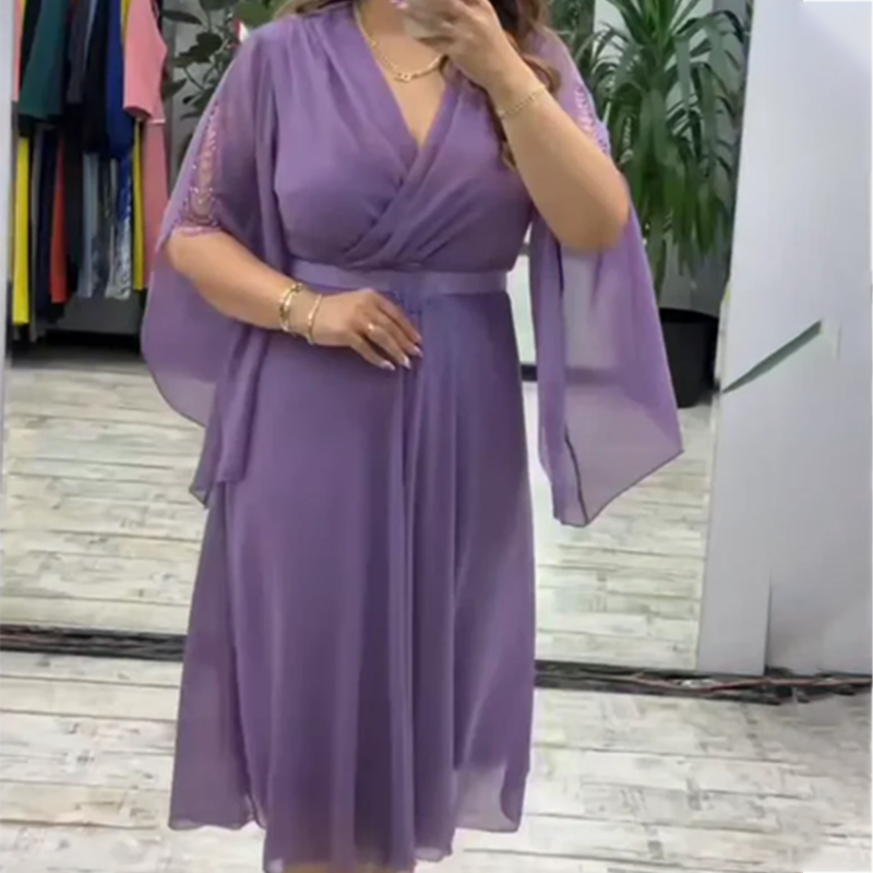 👗 Елегантна рокля с V-образно деколте за жени