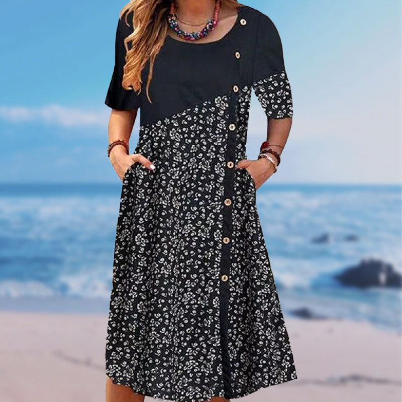 Дамски памучни рокли с винтидж щампи