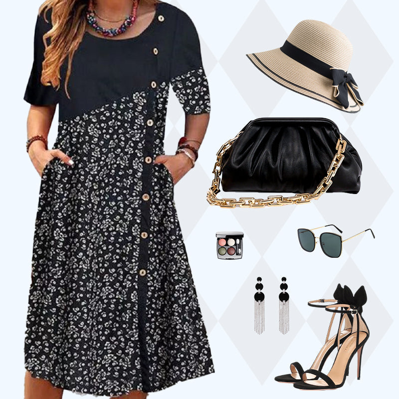 Дамски памучни рокли с винтидж щампи