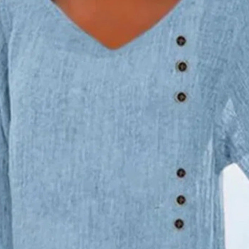 ✨Нов женски романтичен шик шик хлабав V-образно деколте отгоре