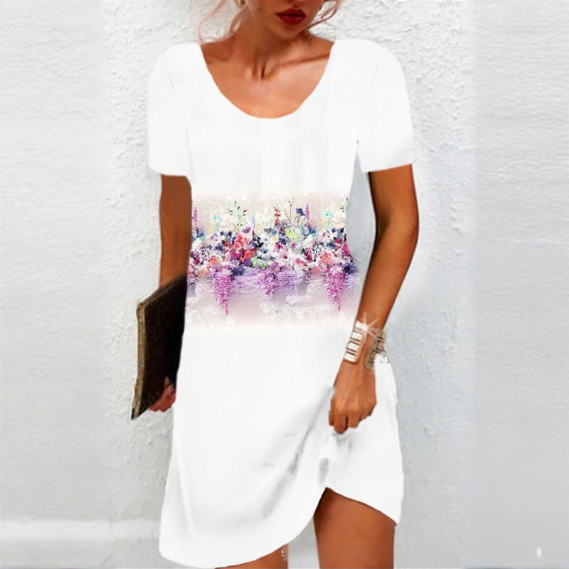 Дамска ежедневна рокля с флорален принт