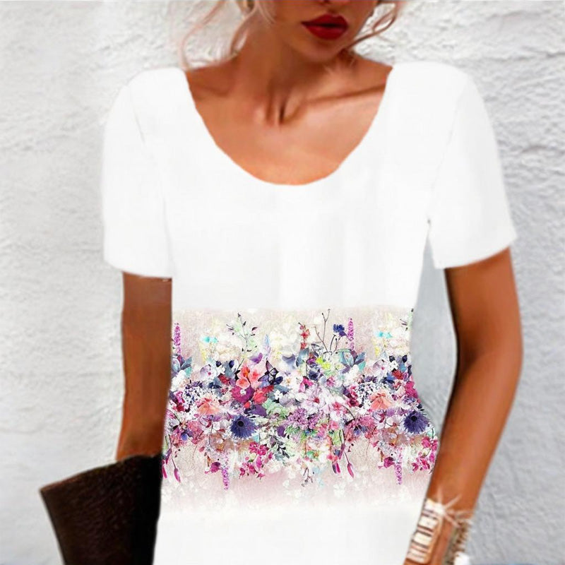 Дамска ежедневна рокля с флорален принт