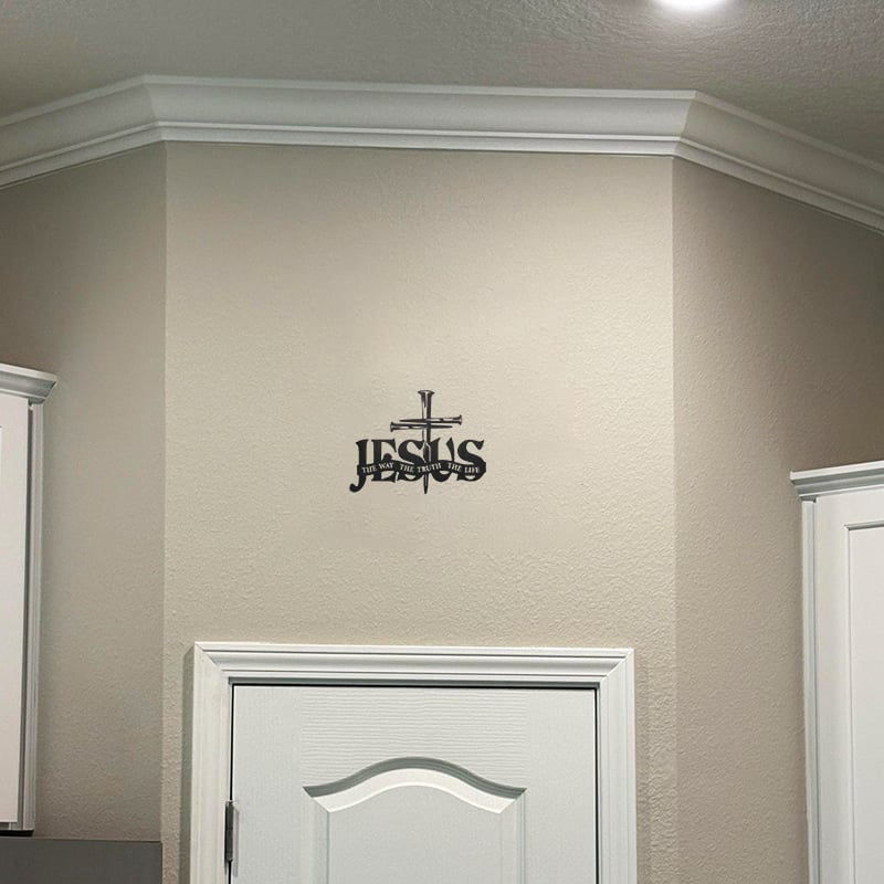 Кръст Исус Истина Метална декорация за стена