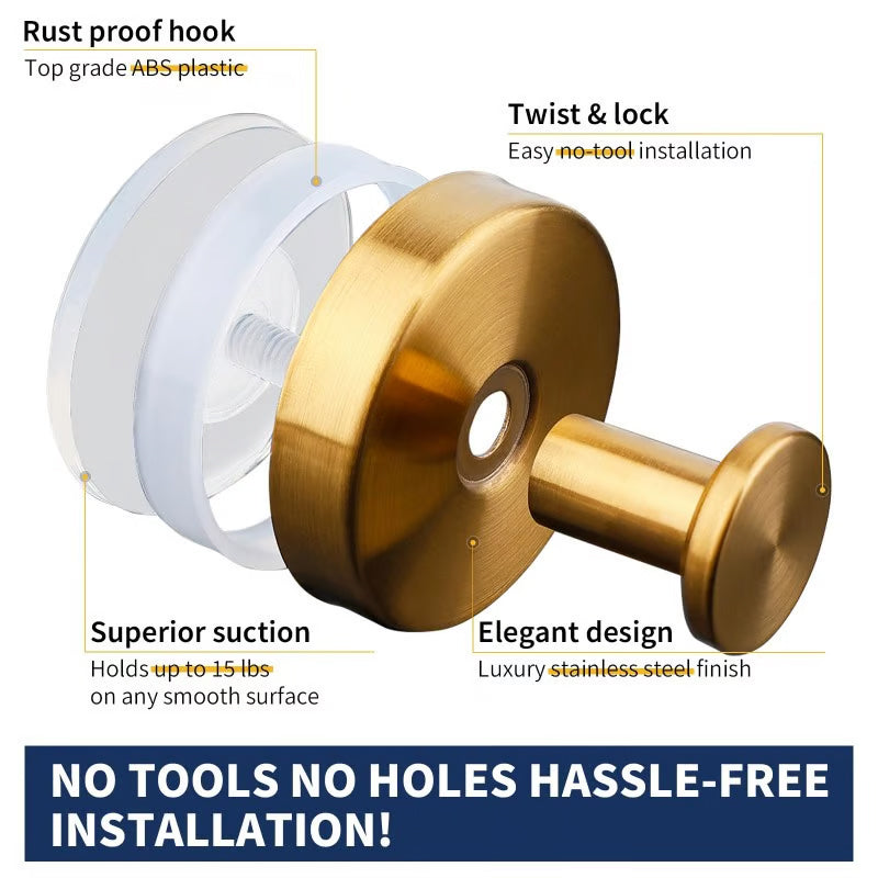 Кука за стена от неръждаема стомана с вендуза