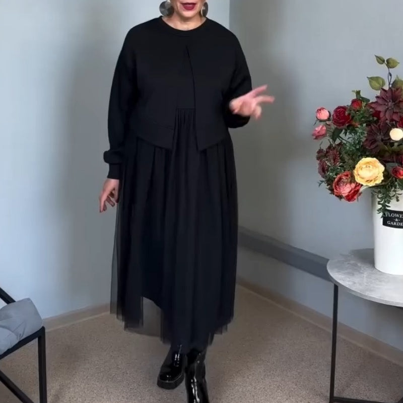 Рокля с дълъг ръкав за жени