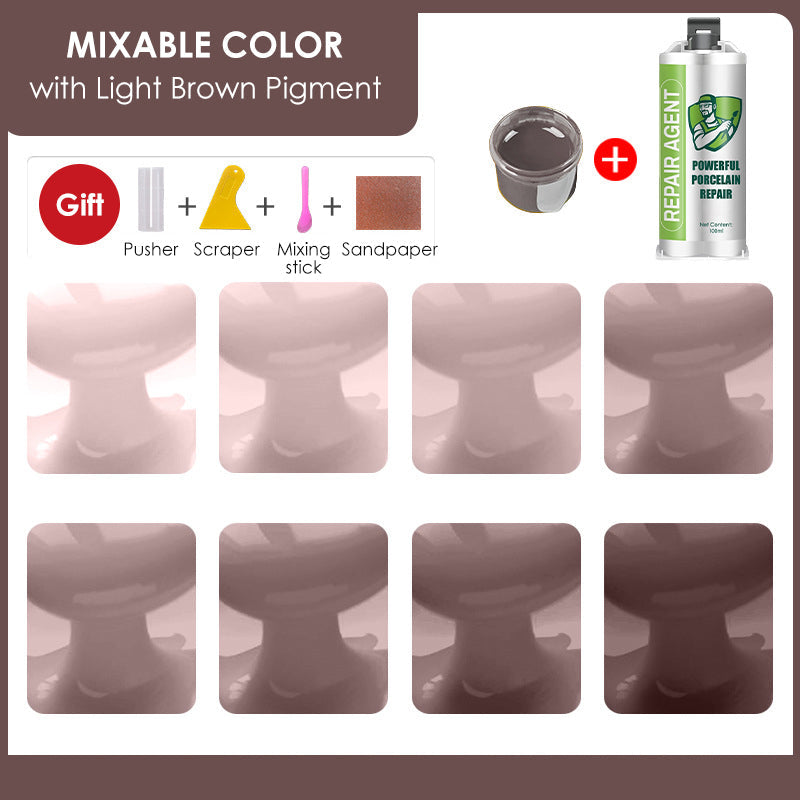 Мощен комплект за ремонт на порцелан - двойна тръба