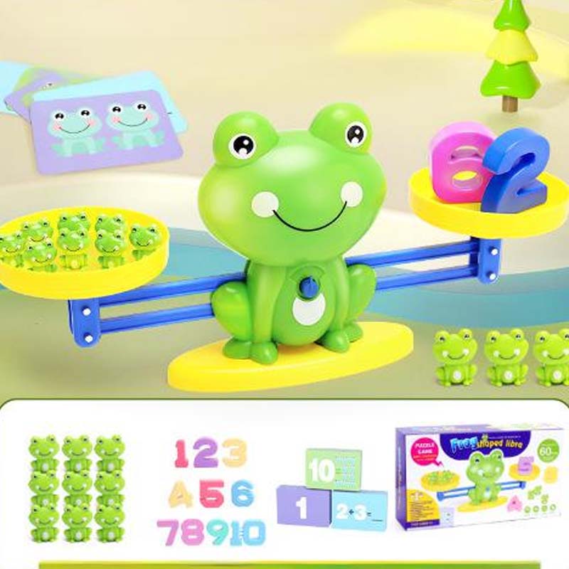 🐸Детски комплект играчки с анимационни животни и люспи