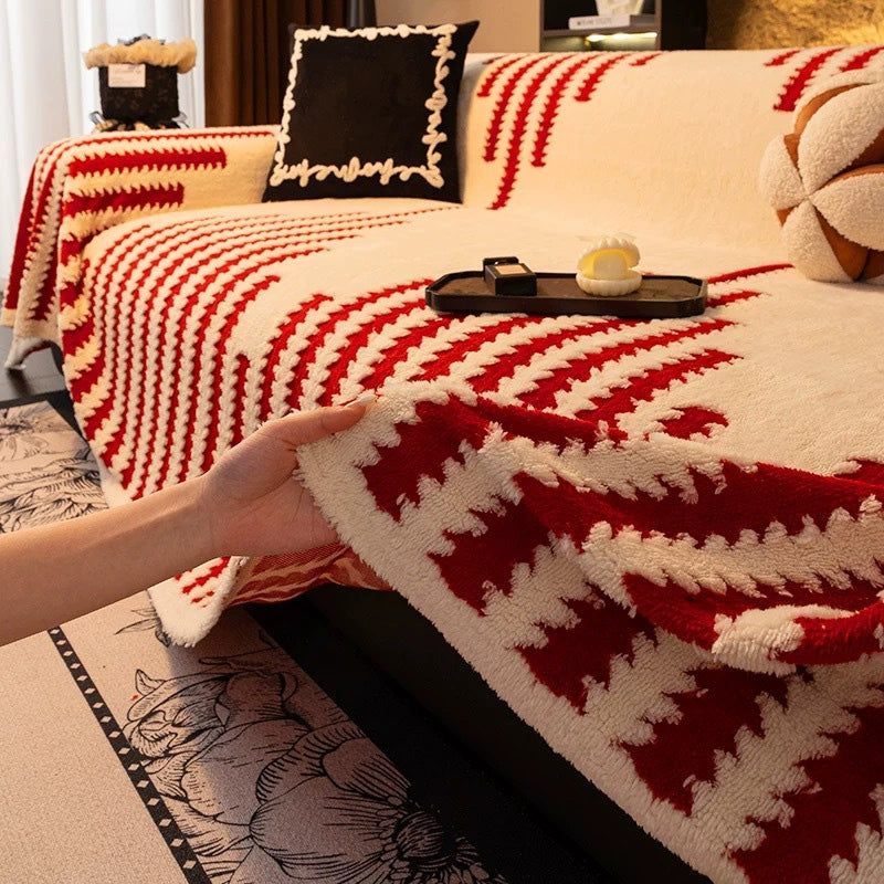 Мек, неплъзгащ се плюшен калъф за диван