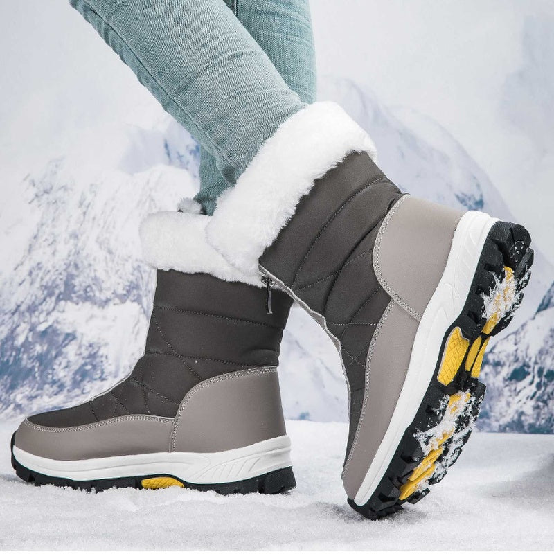 【EU36-42】❄️Téli női PU csizma pamut és polár béléssel