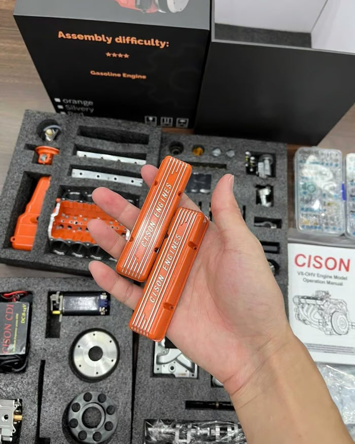 Модел на самосглобяем двигател CISON с бензинов двигател V8 OHV