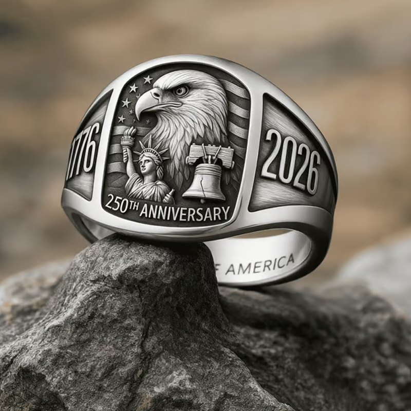 🎖️Възпоменателен пръстен с орел за 250-годишнината 1776–2026🦅