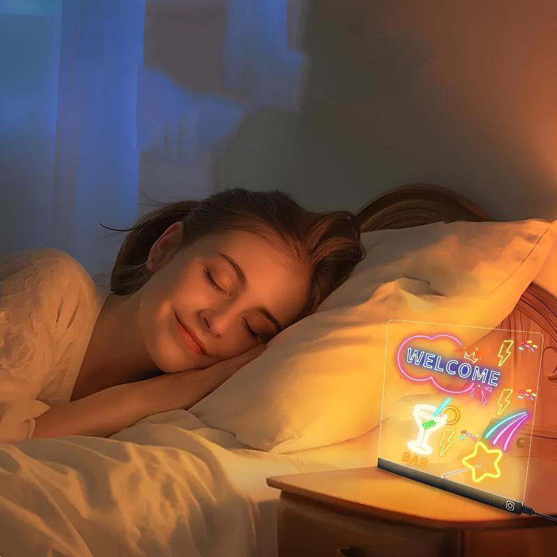 🔥👨‍🎨 Изтриваема, осветена акрилна дъска за рисуване със стойка 🎨✨