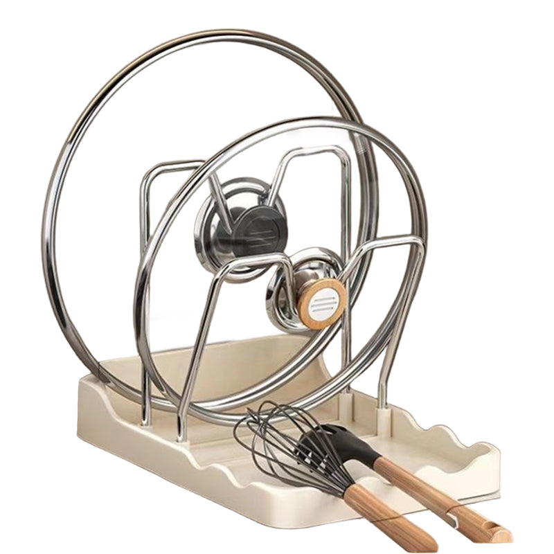 Многофункционален капак за съдове и държач за дъска за рязане