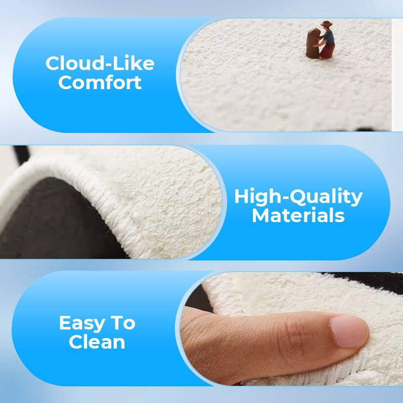 Мек килим с неправилен флорален мотив