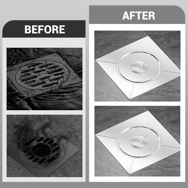 🛡️ Медна подова канализация срещу миризми | За баня и кухня, предпазва от обратен поток и бактерии