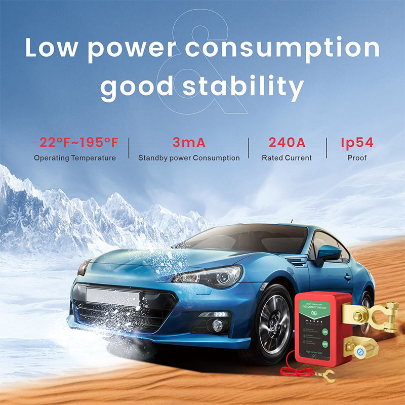 🚗⚡Дистанционно управляван прекъсвач за изключване на автомобилния акумулатор 12V/24V🔋