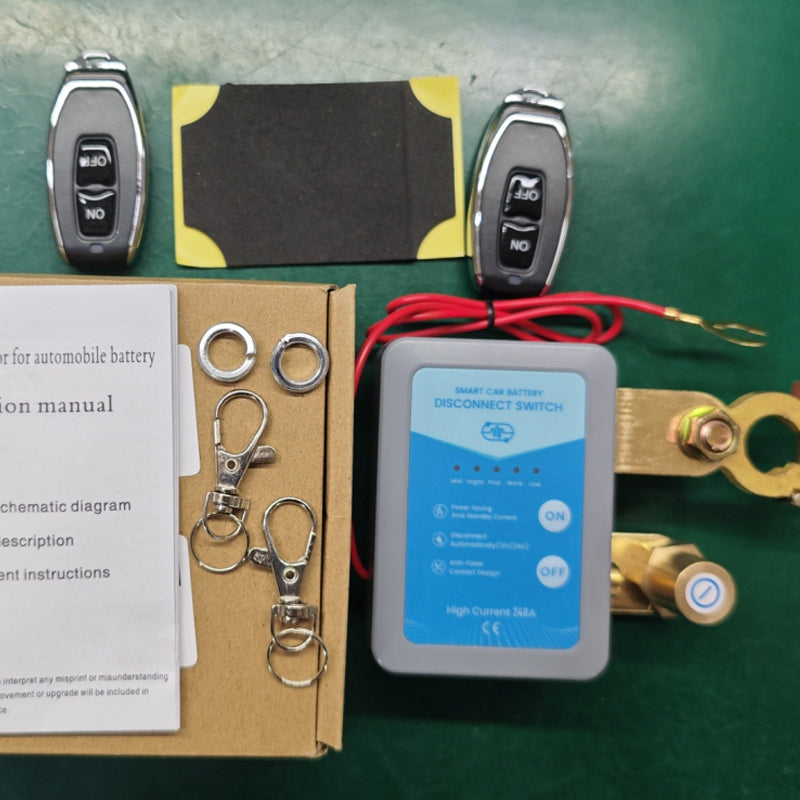 🚗⚡Дистанционно управляван прекъсвач за изключване на автомобилния акумулатор 12V/24V🔋