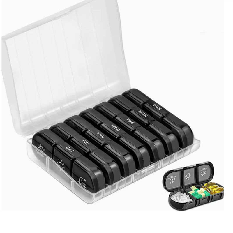 🧳 7-дневен калъф за хапчета – лек с подвижни отделения