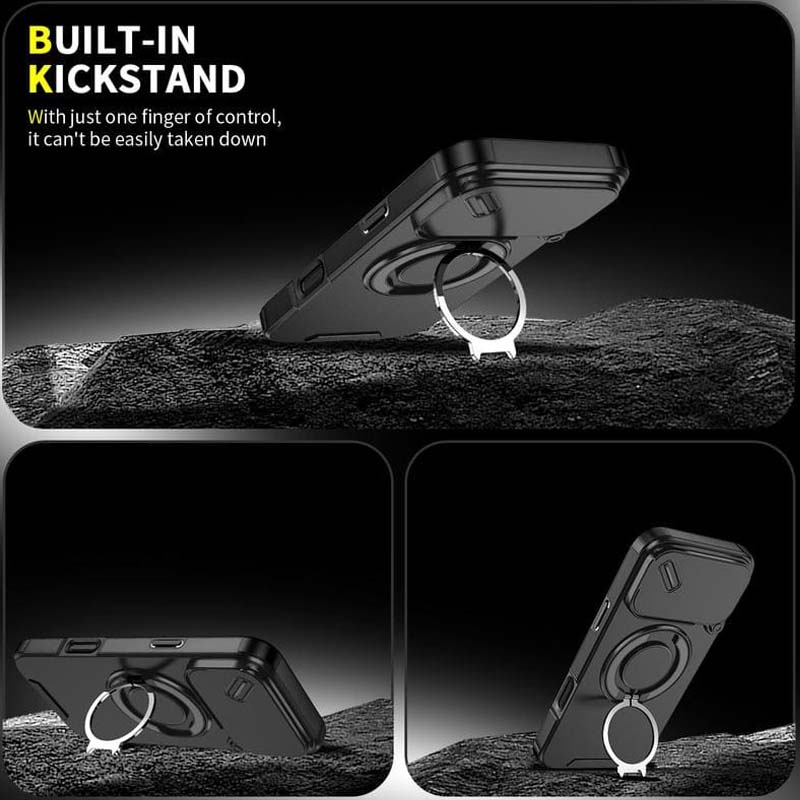 🔥Магнитен калъф за телефон с поставка за пръстен за iPhone✨
