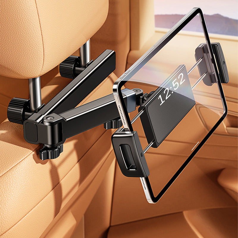 Autós fejtámla tablet tartó — Állítható és biztonságos rögzítés, akadálytalan kilátás, csúszásgátló kialakítás, egyszerű felszerelés 🚗📱🔧