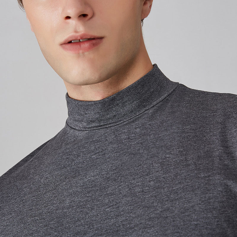 Мъжка тениска Slim Fit с висока яка