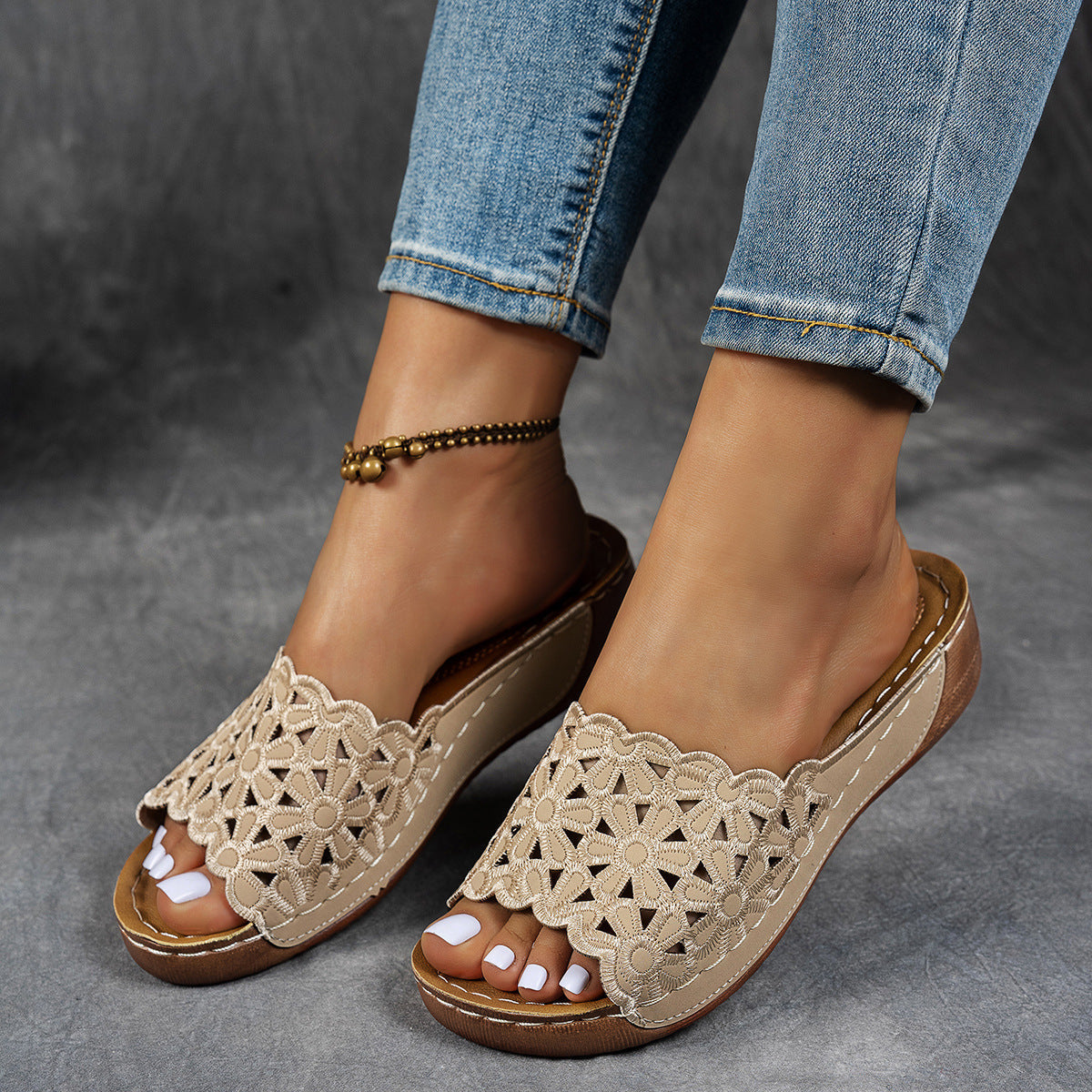 🌸 Lélegző, ortopédiai papucs nőknek nyitott orral, puha párnázással és boltozati támasztással | Egész napos kényelem, talpi fájdalomcsillapítás 👣✨