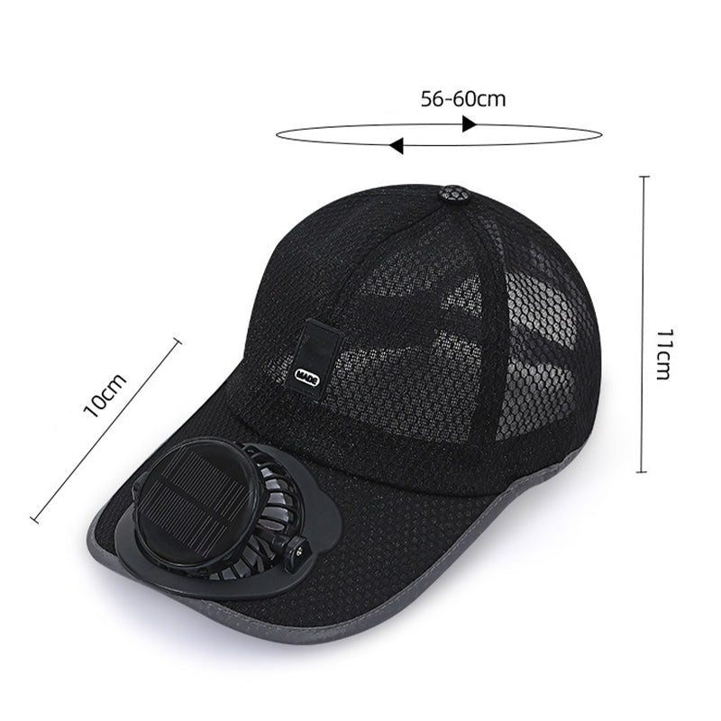 🔥Lélegző baseball sapka napelemes ventilátorral